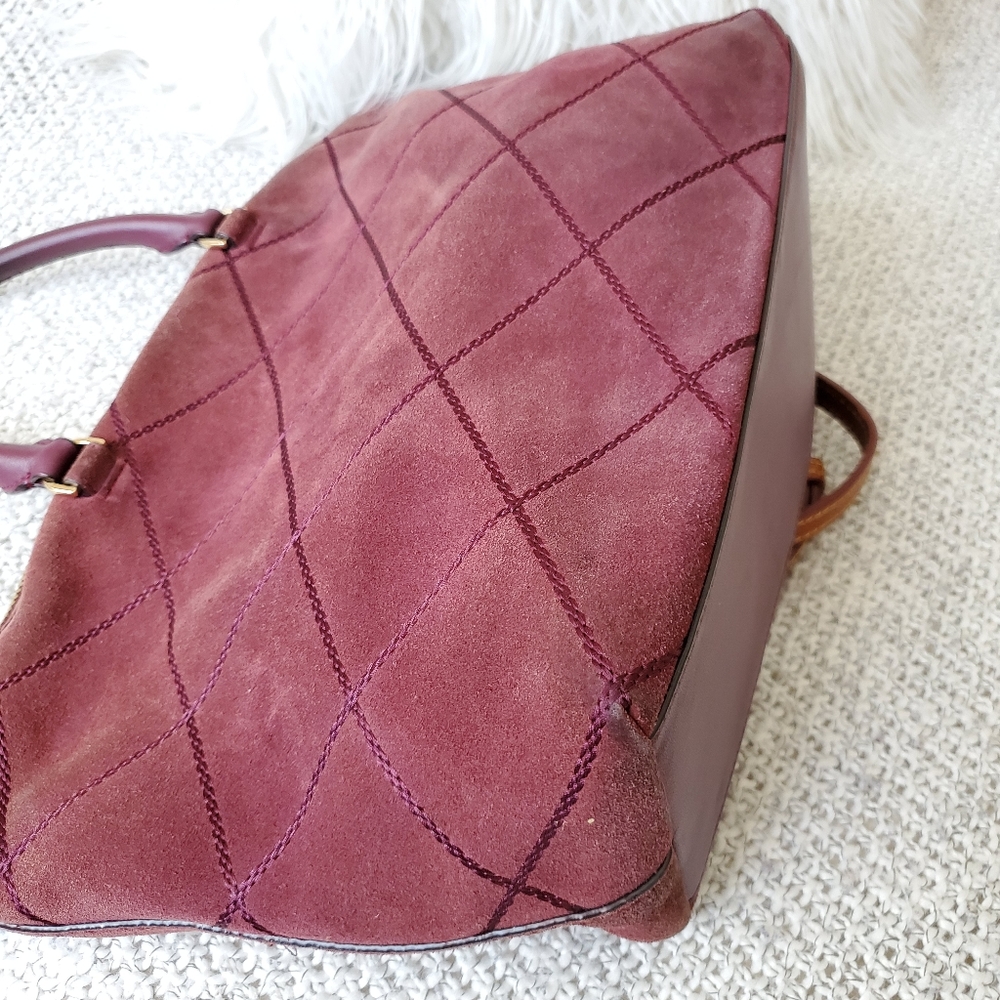 🔥Tory Burch Frida stitched suede satchel - Picture 6 of 11